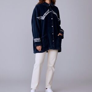 Pol‎ Corduroy Shirt Barn Jacket Streatwear  Oversized Boho Utility Casual Large